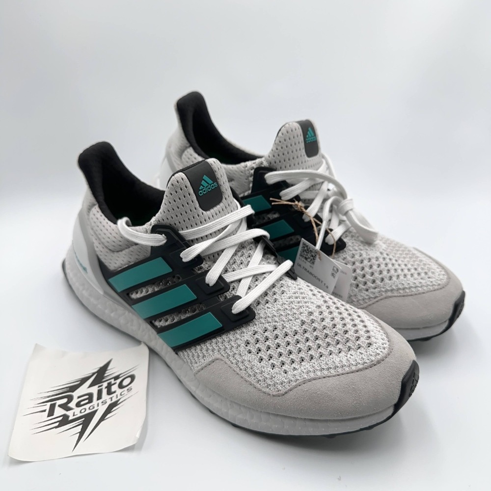 Mens Size 9 Adidas Sneakers Ultra Boost 1.0 Crystal White Pure Teal Gray JQ0823